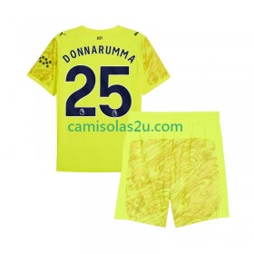 Camisolas de futebol Manchester City Gianluigi Donnarumma 25 Guarda Redes Criança Equipamento 3ª 2025/26 Manga Curta